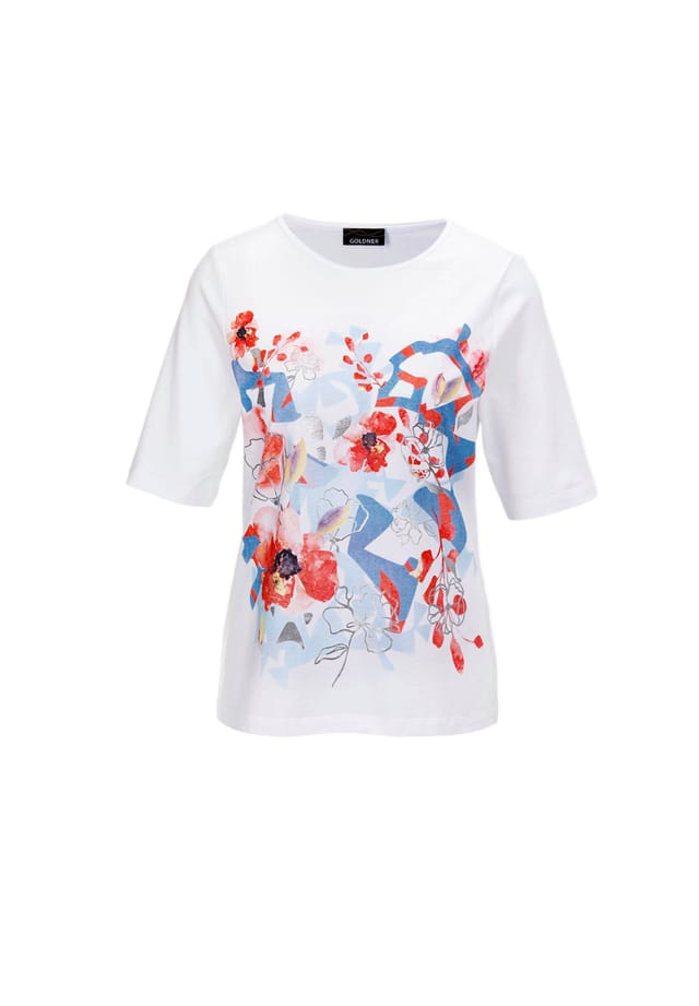 Короткий размер: рубашка с принтом из хлопкового трикотажа не требующего особого ухода. Goldner, мультиколор
Короткий размер: рубашка с принтом из хлопкового трикотажа не требующего особого ухода. Goldner, мультиколор