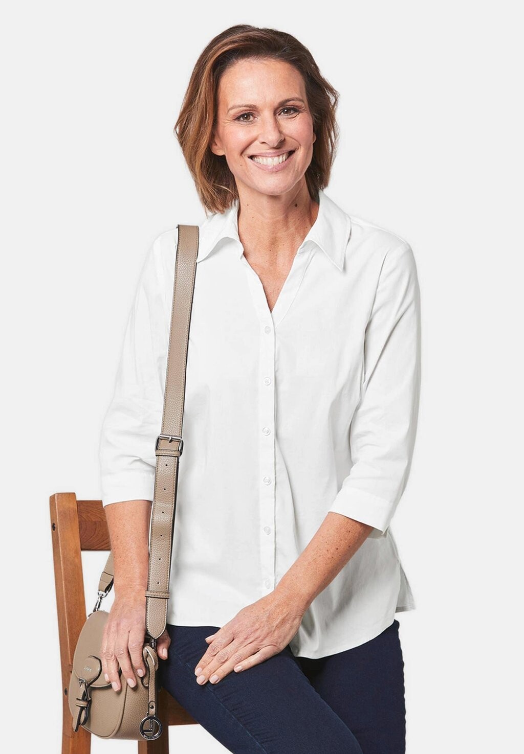 Блузка на пуговицах STRETCHBEQUEME GOLDNER, белый
Блузка на пуговицах STRETCHBEQUEME GOLDNER, белый