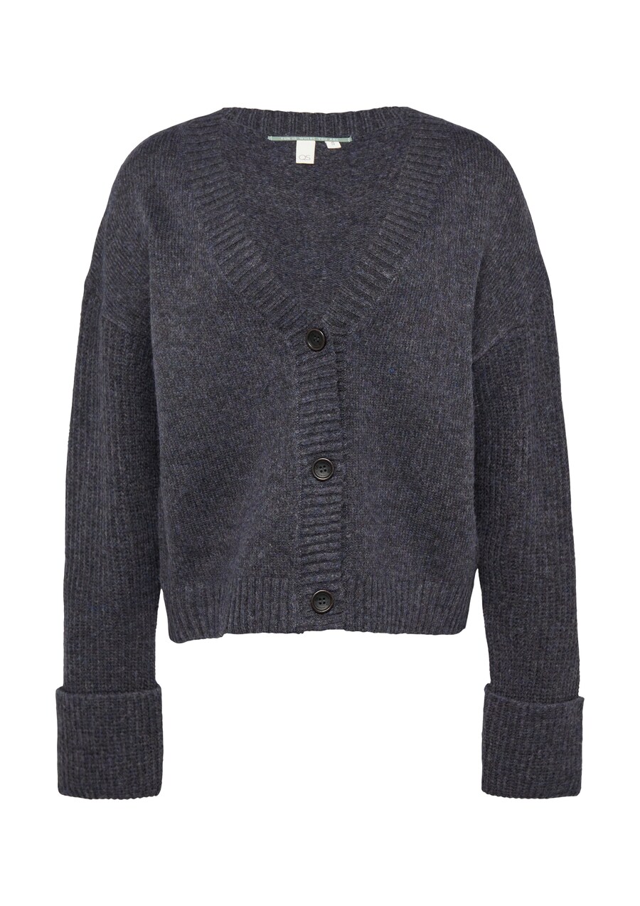 Вязаный кардиган QS, пятнистый черный
Вязаный кардиган QS, пятнистый черный