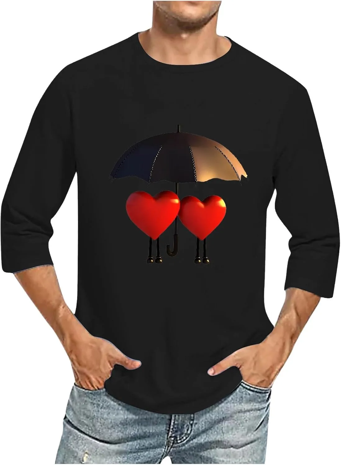 Футболка с принтом в виде сердца для тренировок, 3/4 рукава, M-5XL
Футболка с принтом в виде сердца для тренировок, 3/4 рукава, M-5XL