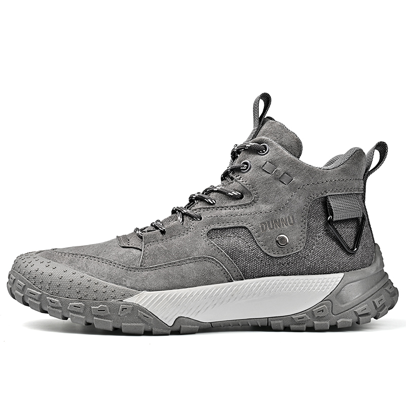 Dunnu Тёплые утеплённые износостойкие короткие уличные ботинки мужские серые, цвет Gray 
Dunnu Тёплые утеплённые износостойкие короткие уличные ботинки мужские серые, цвет Gray