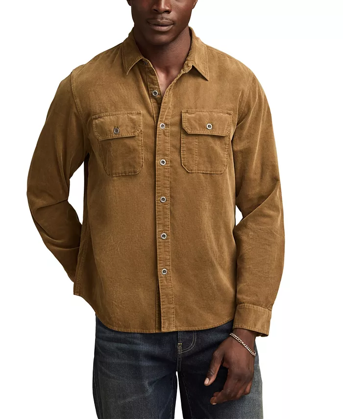 Мужская рубашка утилитарного кроя с длинными рукавами из вельвета Lucky Brand, коричневый
Мужская рубашка утилитарного кроя с длинными рукавами из вельвета Lucky Brand, коричневый