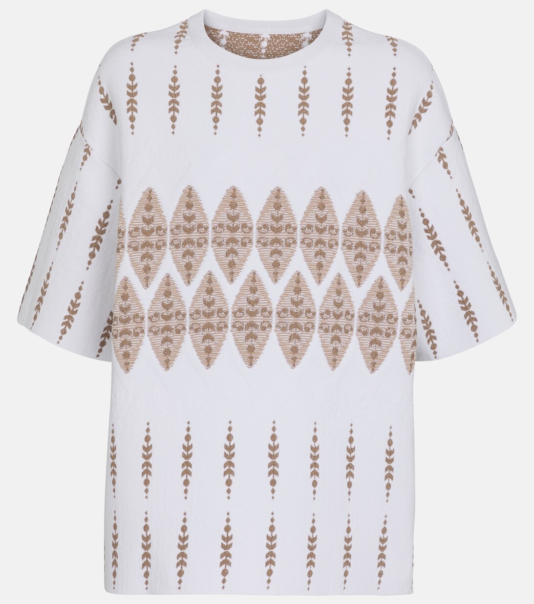 Жаккардовый топ ALAÏA, белый 
Жаккардовый топ ALAÏA, белый