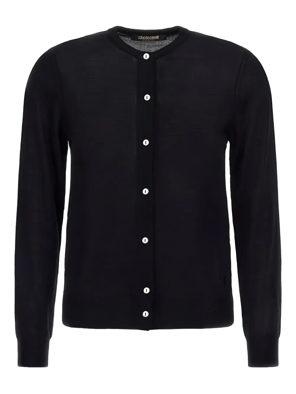 Шерстяной кардиган с пуговицами спереди Roberto Cavalli, черный
Шерстяной кардиган с пуговицами спереди Roberto Cavalli, черный
