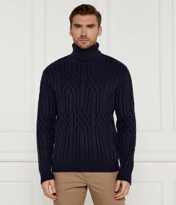 Свитер вязаный Guess Jeans Эвандер с добавлением шерсти, синий
Свитер вязаный Guess Jeans Эвандер с добавлением шерсти, синий