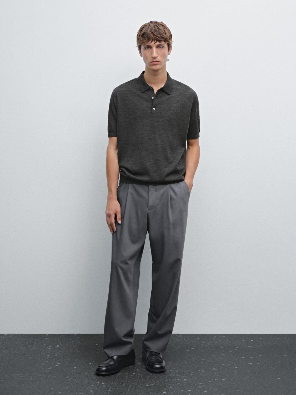 Рубашка-Поло с короткими рукавами из шерстяной смеси Massimo Dutti, Charcoal
Рубашка-Поло с короткими рукавами из шерстяной смеси Massimo Dutti, Charcoal