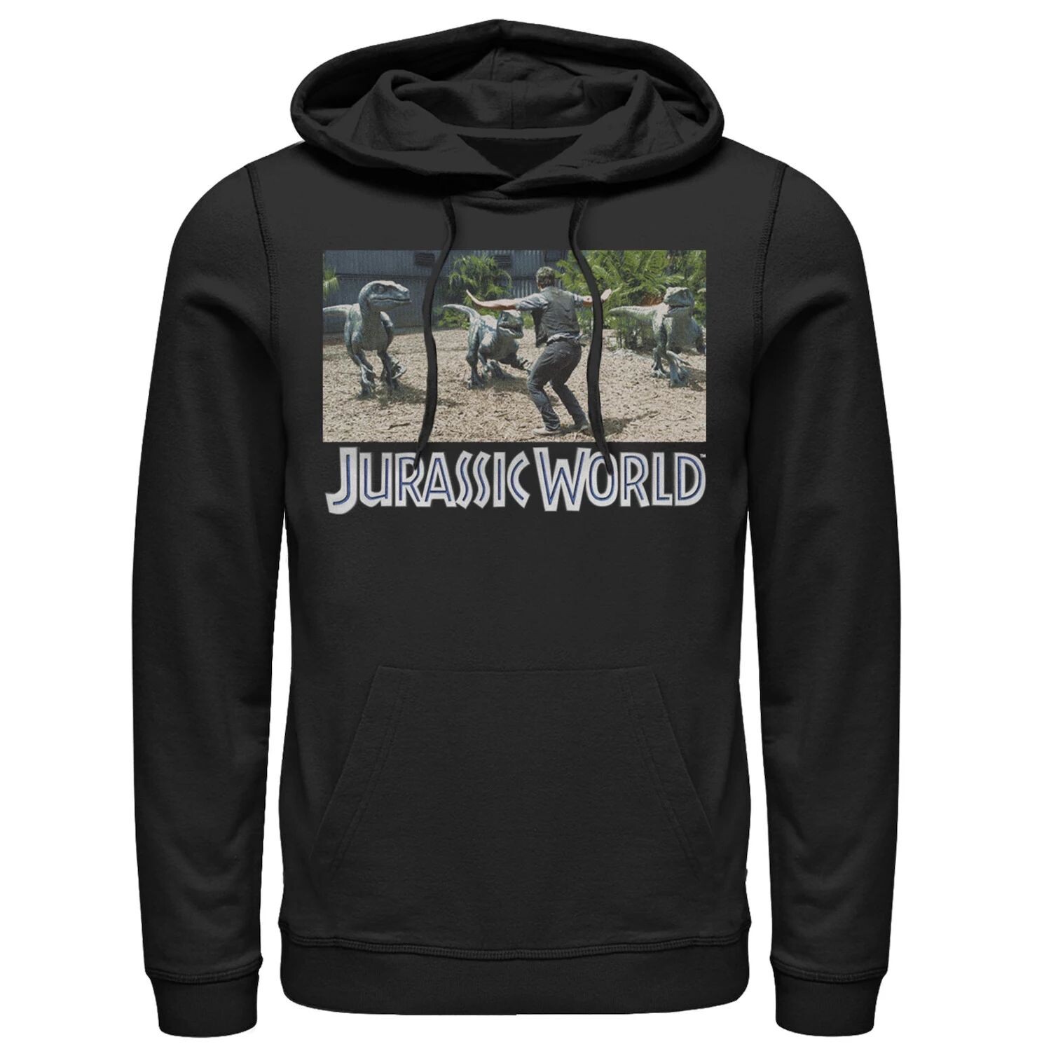 Мужской пуловер с капюшоном и принтом Jurassic World Owen Raptor Pack Trainer Licensed Character, черный 
Мужской пуловер с капюшоном и принтом Jurassic World Owen Raptor Pack Trainer Licensed Character, черный