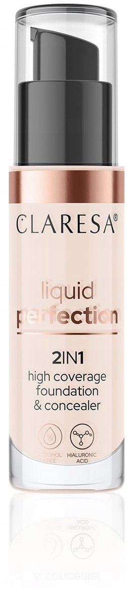 Claresa Liquid Perfection Foundation Concealer 2in1 101 30 мл Puderek 
Claresa Liquid Perfection Foundation Concealer 2in1 101 30 мл Puderek