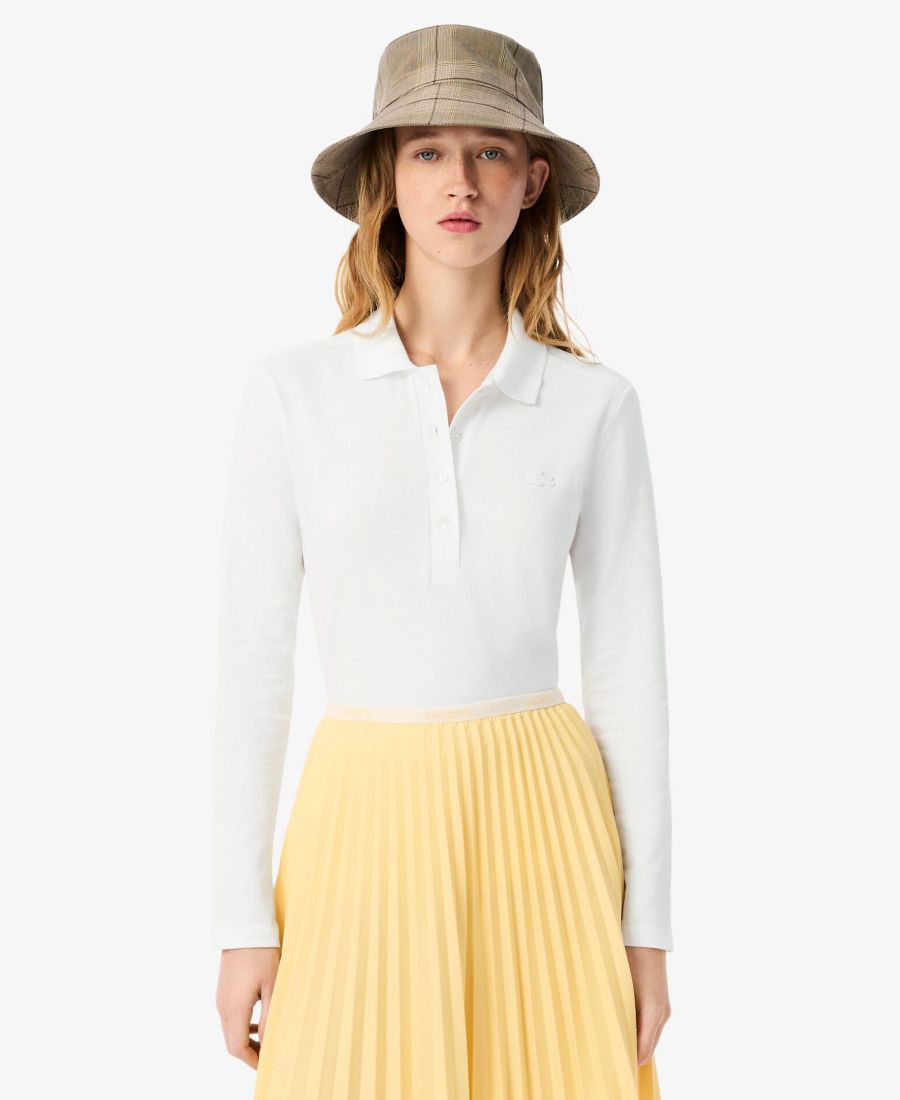 Женская облегающая блузка с длинными рукавами LACOSTE LACOSTE USA, White
Женская облегающая блузка с длинными рукавами LACOSTE LACOSTE USA, White