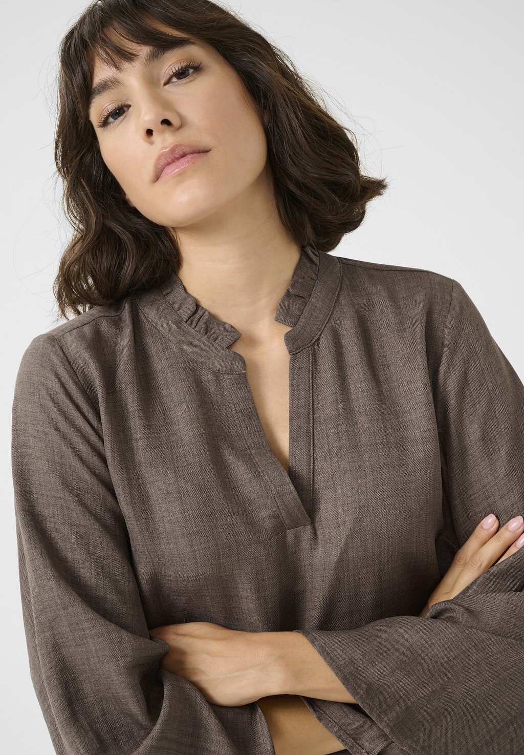 Туника ELLEN FRILL Kaffe, коричневый 
Туника ELLEN FRILL Kaffe, коричневый