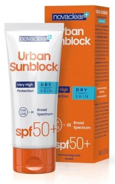 NovaClear Urban Sunblock Защитный крем для сухой кожи Spf 50+ 40мл
NovaClear Urban Sunblock Защитный крем для сухой кожи Spf 50+ 40мл