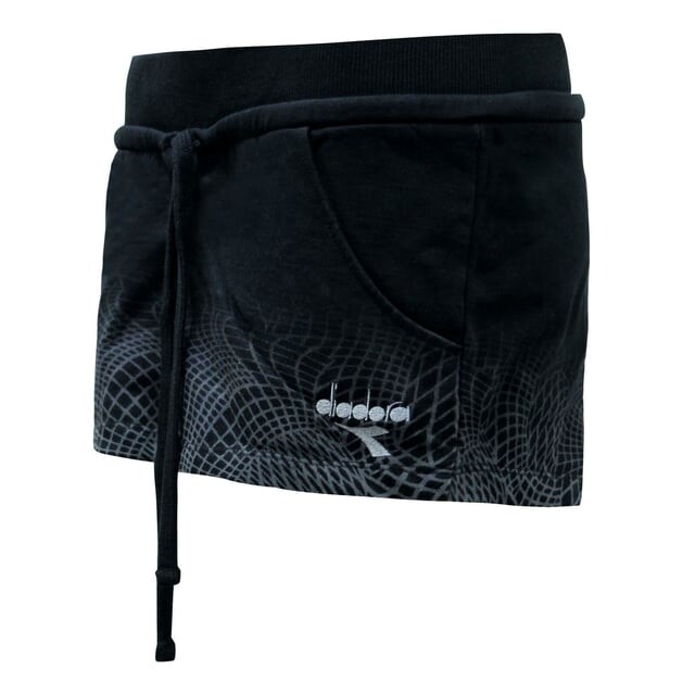 Женские черные шорты с логотипом Diadora, черный
Женские черные шорты с логотипом Diadora, черный