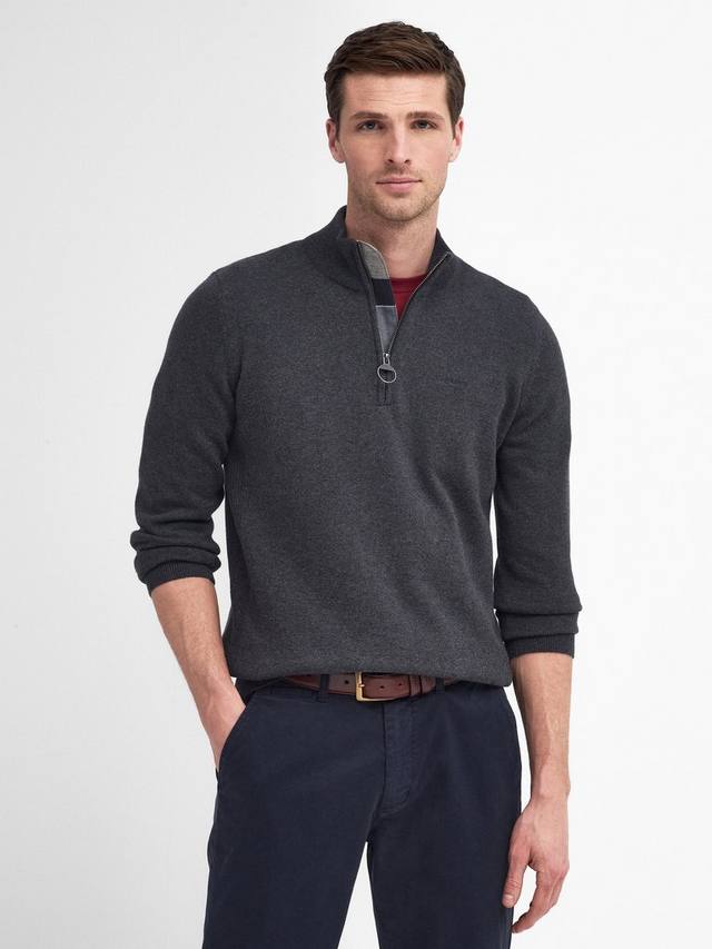 Хлопковый джемпер с полузастежкой Barbour, Charcoal
Хлопковый джемпер с полузастежкой Barbour, Charcoal