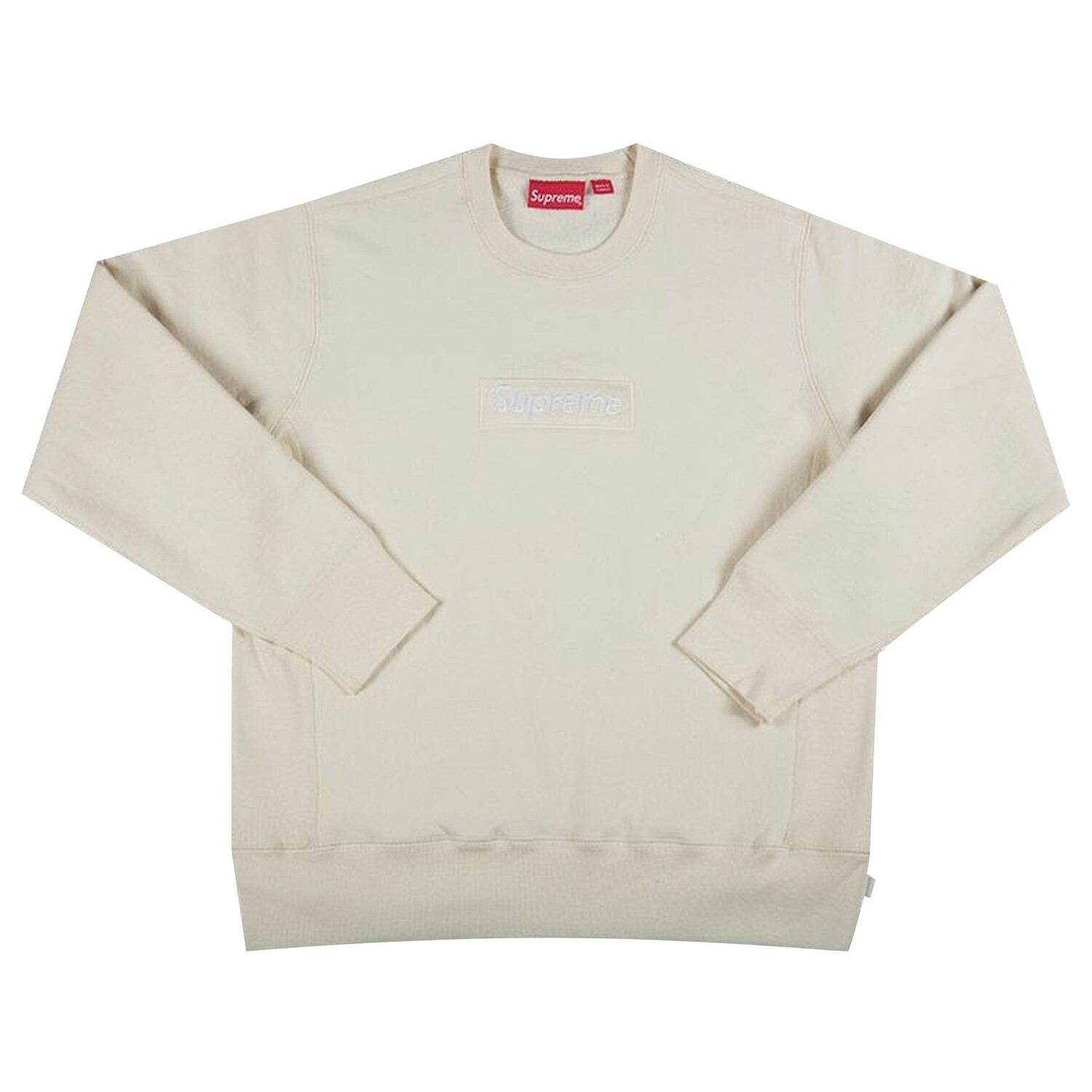 Круглый вырез с логотипом Supreme Box, цвет Натуральный
Круглый вырез с логотипом Supreme Box, цвет Натуральный