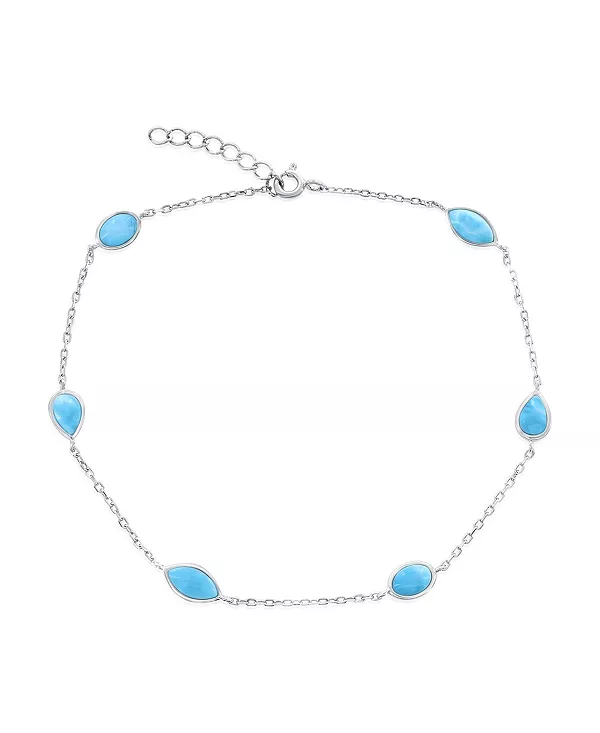 Браслет на ногу из стерлингового серебра с разноцветным ларимаром Caribbean Treasures, blue
Браслет на ногу из стерлингового серебра с разноцветным ларимаром Caribbean Treasures, blue