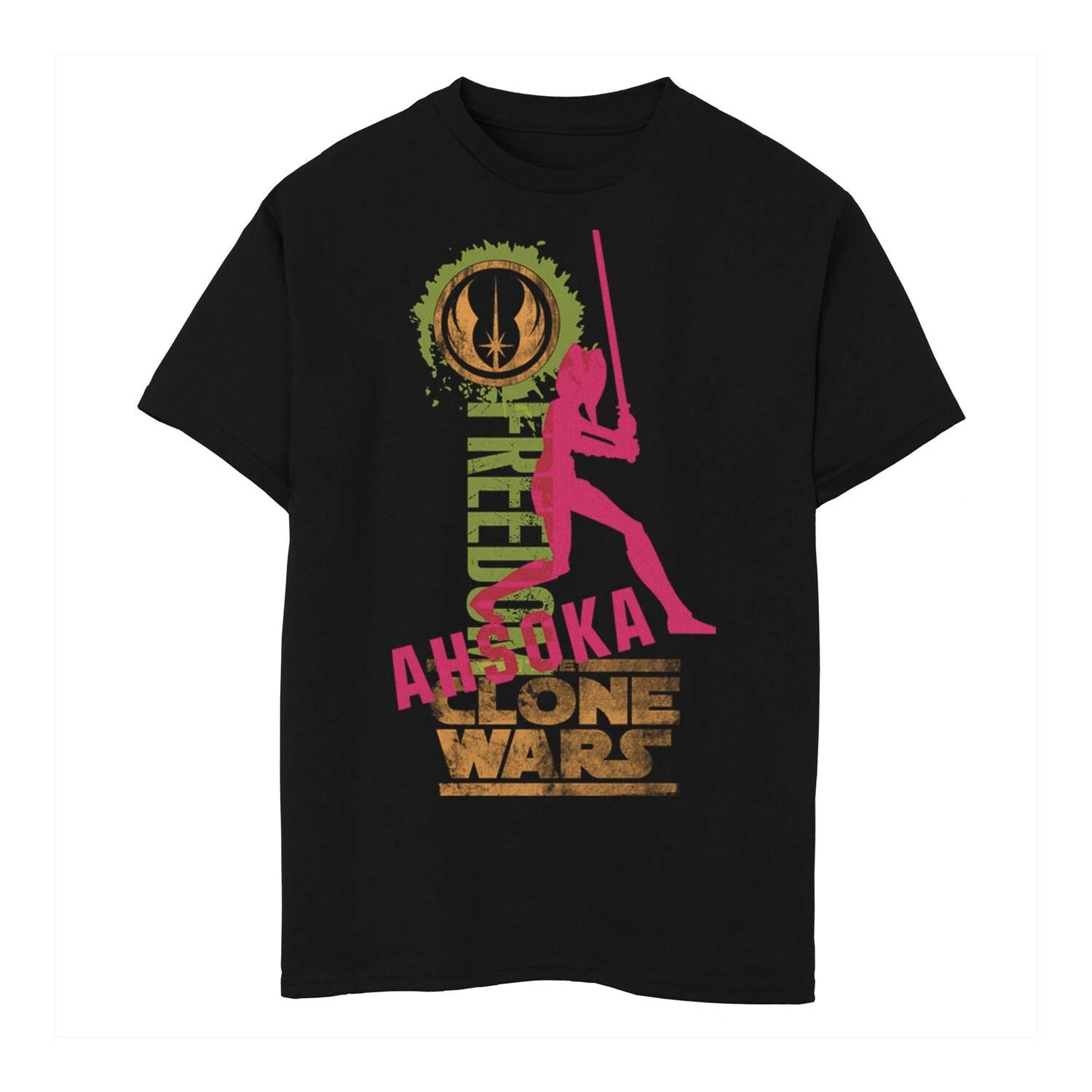 Футболка с рисунком Асоки для мальчиков 8–20 лет «Звездные войны: Войны клонов» Licensed Character, черный
Футболка с рисунком Асоки для мальчиков 8–20 лет «Звездные войны: Войны клонов» Licensed Character, черный
