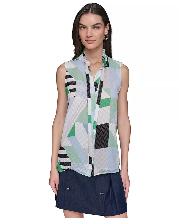 Женский топ с геометрическим принтом и фактурной поверхностью KARL LAGERFELD PARIS, белый
Женский топ с геометрическим принтом и фактурной поверхностью KARL LAGERFELD PARIS, белый