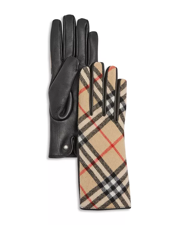 Перчатки для проверки сердцевины Burberry, бежевый
Перчатки для проверки сердцевины Burberry, бежевый