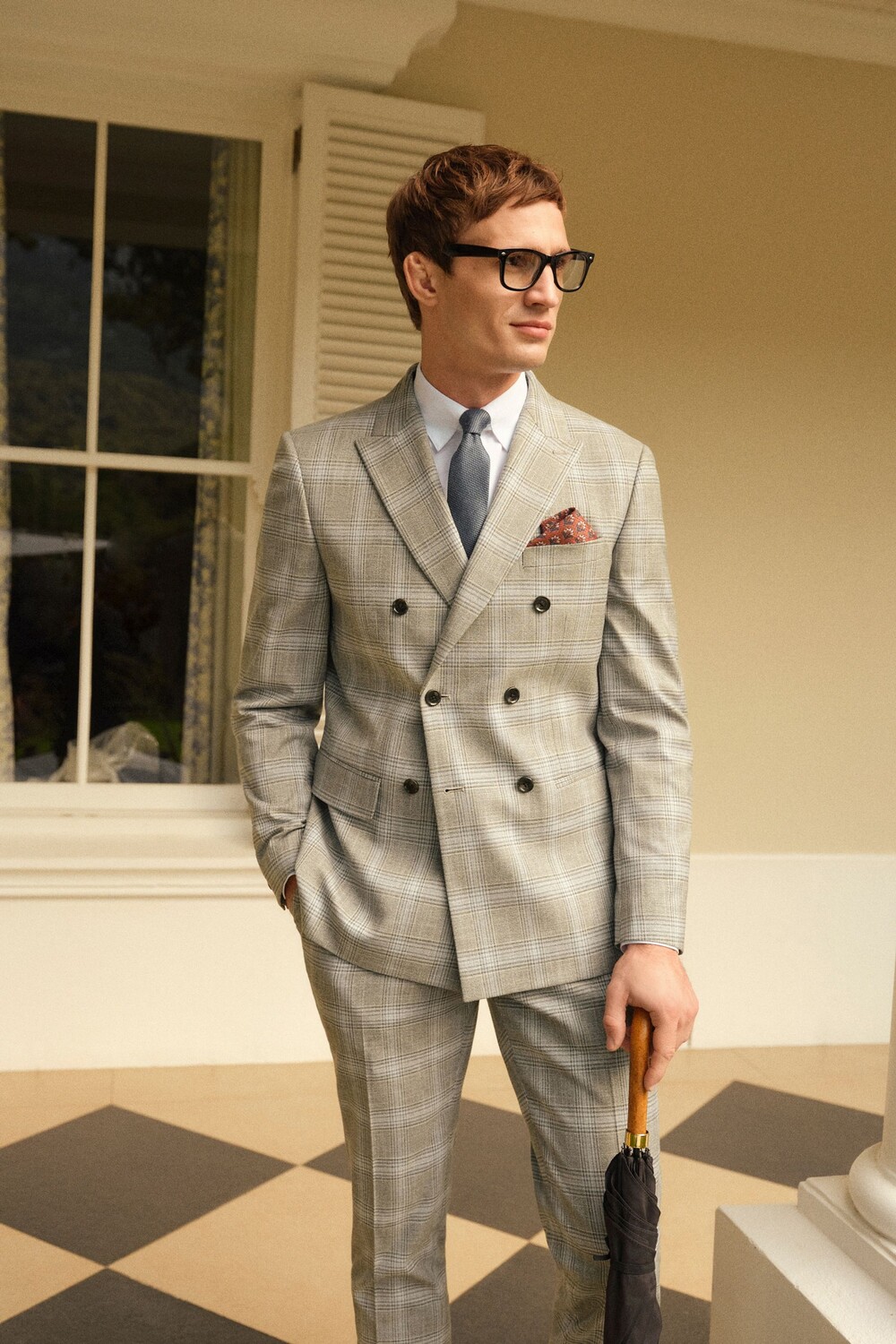 Двубортный пиджак приталенного кроя в клетку Next, серый
Двубортный пиджак приталенного кроя в клетку Next, серый