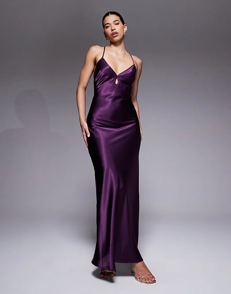 Платье макси Aria Cove из атласа с вырезом-замочком и завязками на спине фиолетового цвета
Платье макси Aria Cove из атласа с вырезом-замочком и завязками на спине фиолетового цвета