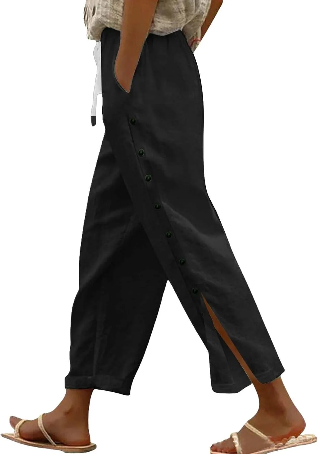 Льняные брюки Petite Casual с боковой пуговицей и эластичным поясом MTIZJDYX
Льняные брюки Petite Casual с боковой пуговицей и эластичным поясом MTIZJDYX