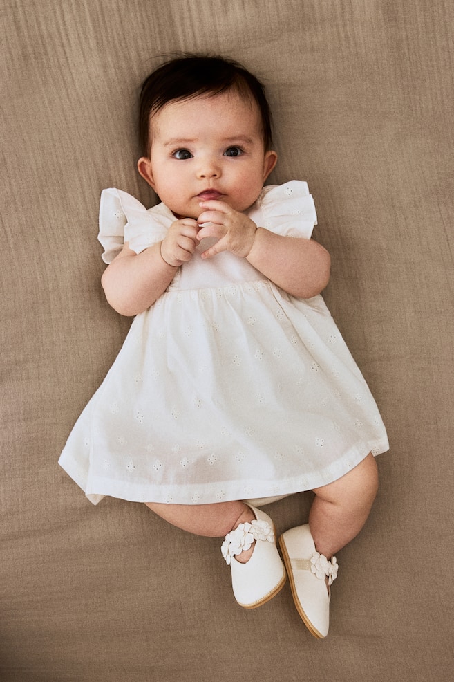 Платье-Боди с воланами H&M, белый
Платье-Боди с воланами H&M, белый