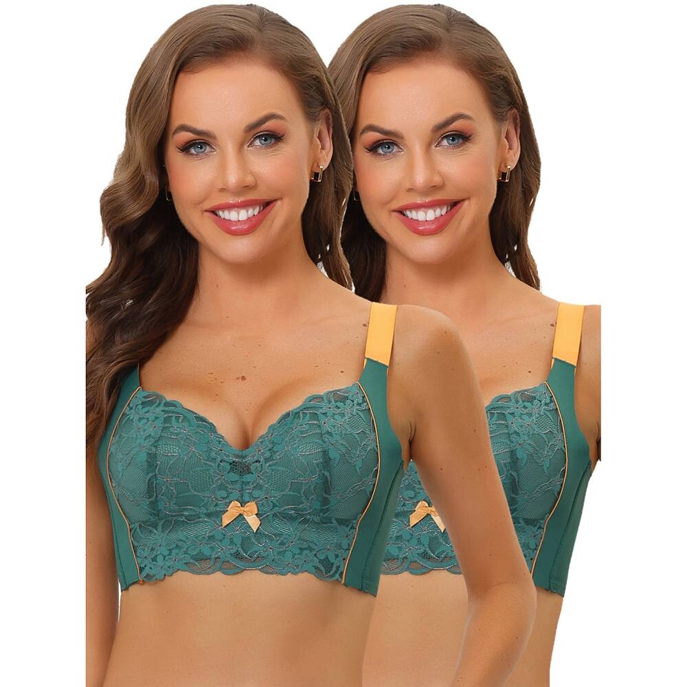 2 упаковки женских бюстгальтеров без косточек с широкими бретелями и высокой спинкой и мягкой подкладкой, кружевной бюстгальтер пуш-ап с полным покрытием ALLEGRA K, цвет Dark Green
2 упаковки женских бюстгальтеров без косточек с широкими бретелями и высокой спинкой и мягкой подкладкой, кружевной бюстгальтер пуш-ап с полным покрытием ALLEGRA K, цвет Dark Green