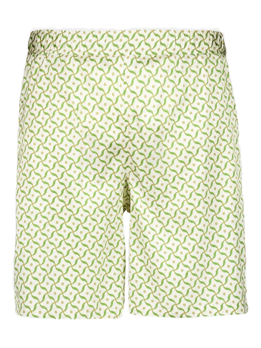 Шелковые шорты с принтом Frescobol Carioca, зеленый 
Шелковые шорты с принтом Frescobol Carioca, зеленый