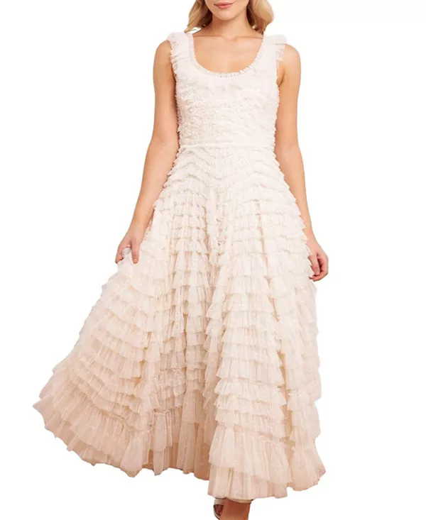 Платье Хэтти с вырезом-лодочкой и длиной до щиколотки Needle & Thread, белый
Платье Хэтти с вырезом-лодочкой и длиной до щиколотки Needle & Thread, белый