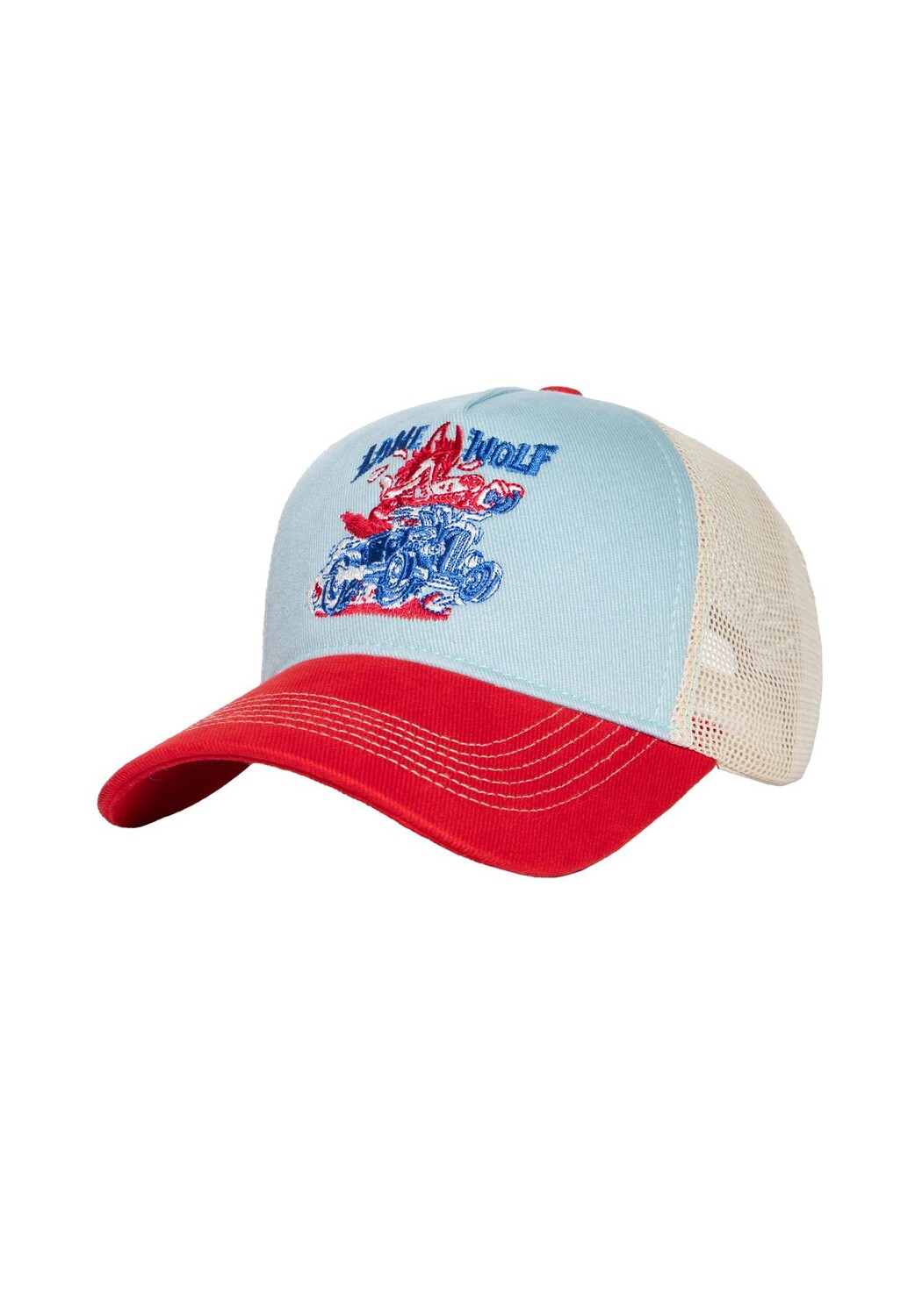 Кепка дальнобойщика с вышивкой Lone Wolf KING KEROSIN, светло-голубой
Кепка дальнобойщика с вышивкой Lone Wolf KING KEROSIN, светло-голубой