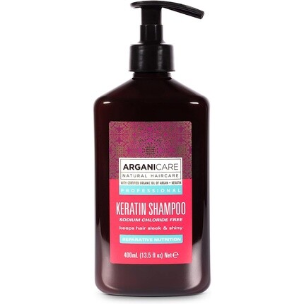 Кератиновый шампунь для волос 400мл, Arganicare
Кератиновый шампунь для волос 400мл, Arganicare