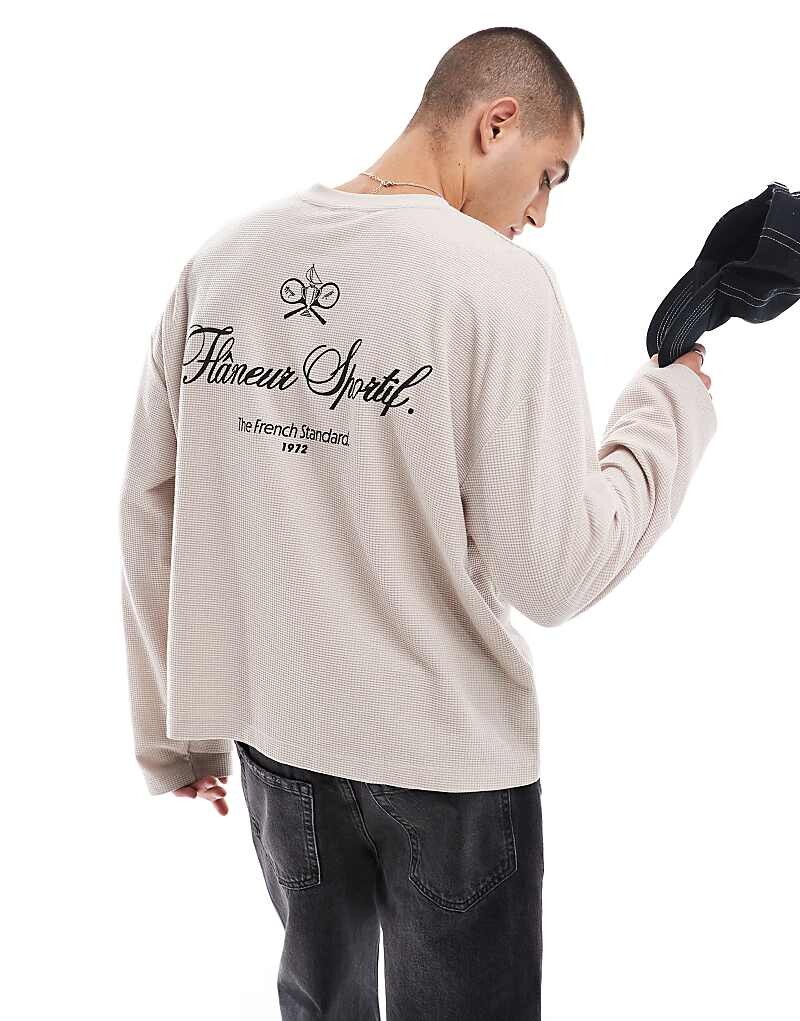 ASOS DESIGN — бежевая футболка свободного кроя с длинными рукавами, вафельной структурой и спортивной надписью на спине
ASOS DESIGN — бежевая футболка свободного кроя с длинными рукавами, вафельной структурой и спортивной надписью на спине