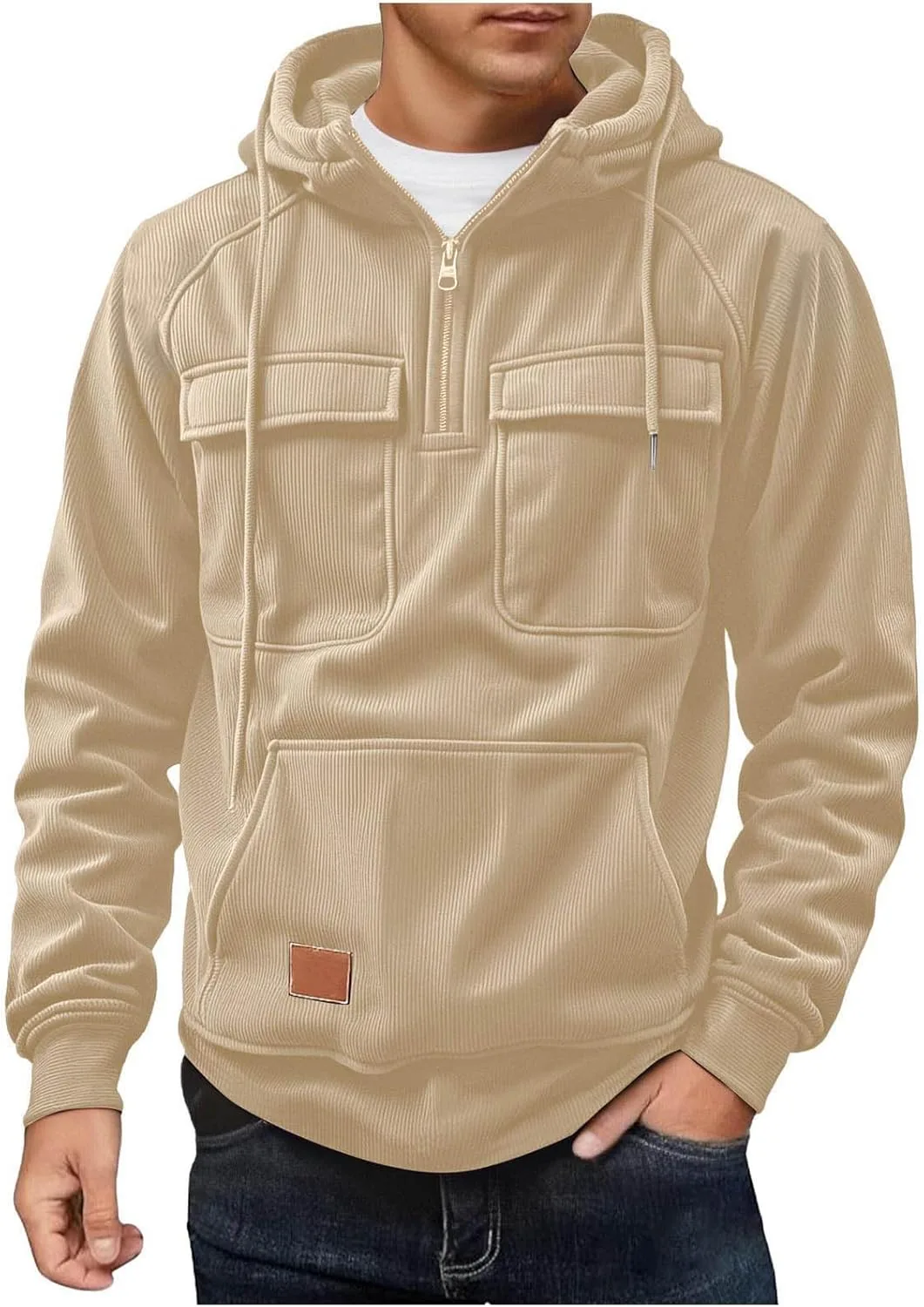 Куртка-толстовка Corduroy Tactical с капюшоном, карманом и молнией на четверть Ozmmyan
Куртка-толстовка Corduroy Tactical с капюшоном, карманом и молнией на четверть Ozmmyan