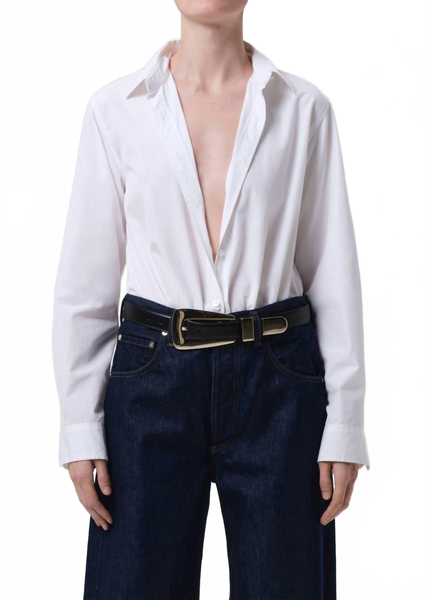 Элегантная белая рубашка Avni Slim Citizens of Humanity
Элегантная белая рубашка Avni Slim Citizens of Humanity