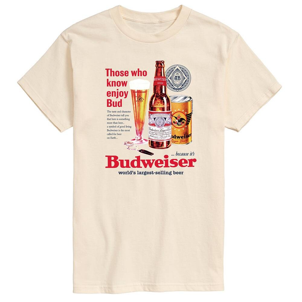 Мужская футболка Budweiser Enjoy Bud Vintage с графическим рисунком Licensed Character, цвет Cream
Мужская футболка Budweiser Enjoy Bud Vintage с графическим рисунком Licensed Character, цвет Cream