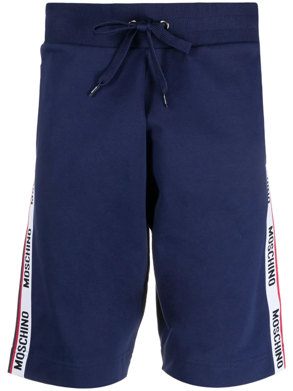 Шорты с кулиской и логотипами на лампасах Moschino, синий
Шорты с кулиской и логотипами на лампасах Moschino, синий