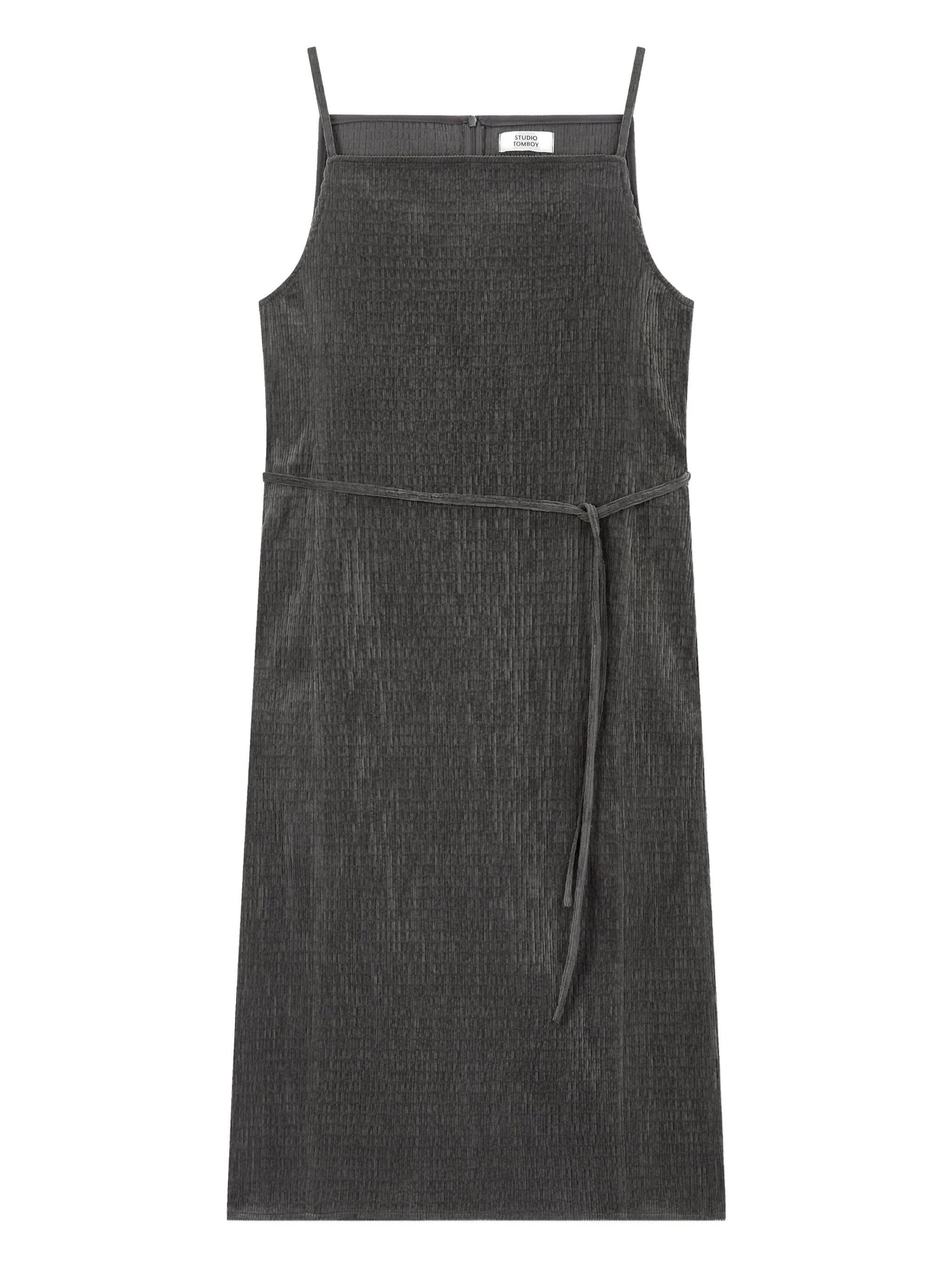 Вельветовое мини-платье на тонких бретельках Studio Tomboy, серый
Вельветовое мини-платье на тонких бретельках Studio Tomboy, серый