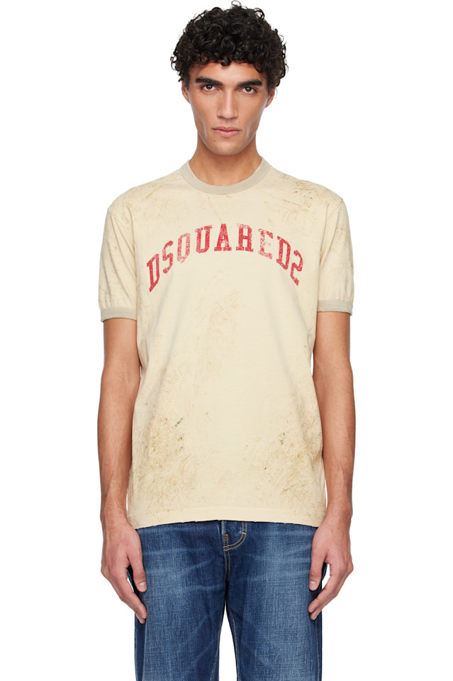 Dsquared2 Бежевая футболка свободного кроя
Dsquared2 Бежевая футболка свободного кроя