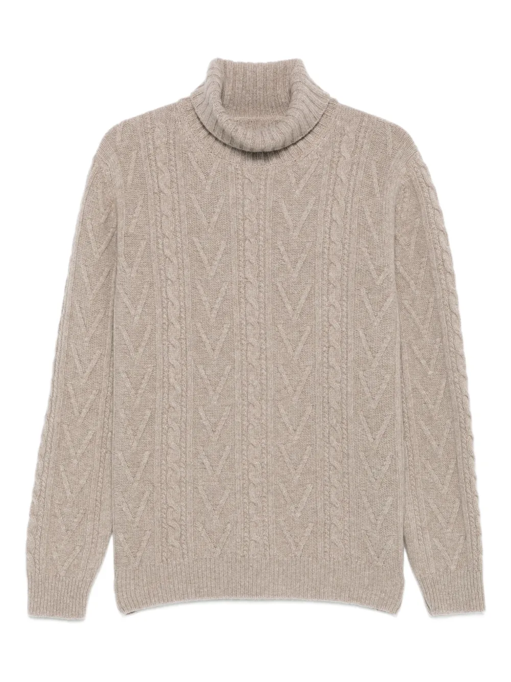 Свитер фактурной вязки с высоким воротником Fedeli, нейтральный
Свитер фактурной вязки с высоким воротником Fedeli, нейтральный