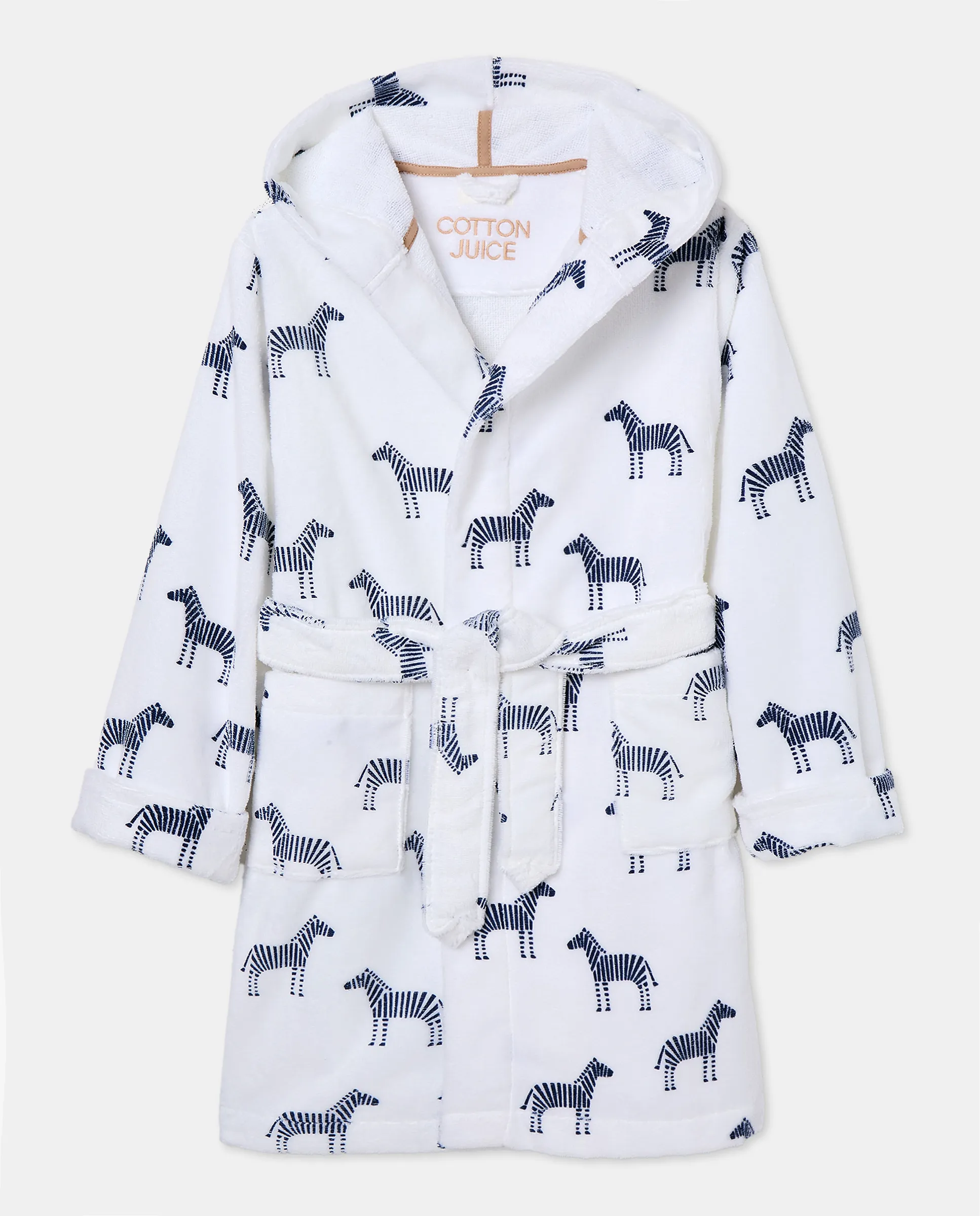 Детский махровый халат с принтом зебры Cotton Juice, белый
Детский махровый халат с принтом зебры Cotton Juice, белый