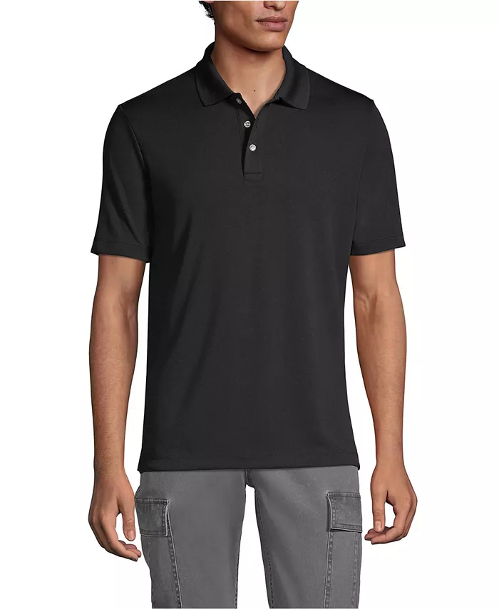 Мужская однотонная поло с коротким рукавом для активного отдыха Lands' End, черный
Мужская однотонная поло с коротким рукавом для активного отдыха Lands' End, черный