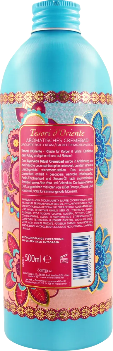 Аюрведическая ванночка для ухода 500 мл Tesori d'Oriente
Аюрведическая ванночка для ухода 500 мл Tesori d'Oriente