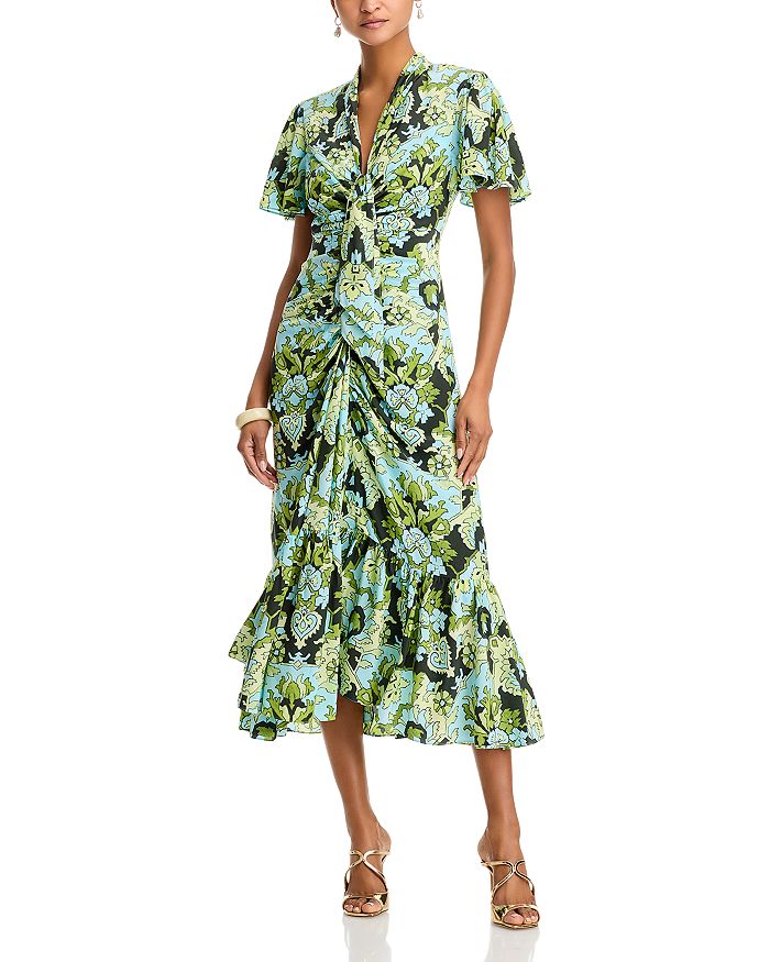 Платье миди с дамасским цветочным узором и завязкой на шее Cinq à Sept, зеленый
Платье миди с дамасским цветочным узором и завязкой на шее Cinq à Sept, зеленый