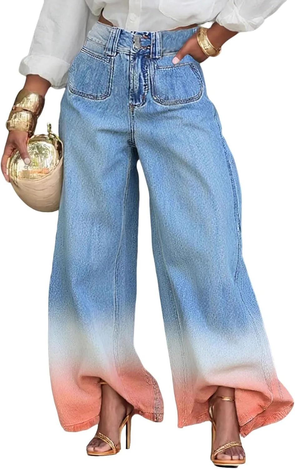 Женские джинсы CHARTOU с высокой талией и пачворком
Женские джинсы CHARTOU с высокой талией и пачворком