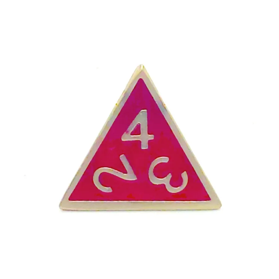 d4 Красный металлик с серебром, Metal Dice - Elven Forged 
d4 Красный металлик с серебром, Metal Dice - Elven Forged