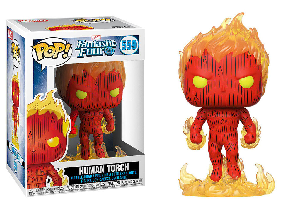 Funko POP! Марвел, коллекционная фигурка, Фантастическая четверка, Человек-факел, 559
Funko POP! Марвел, коллекционная фигурка, Фантастическая четверка, Человек-факел, 559