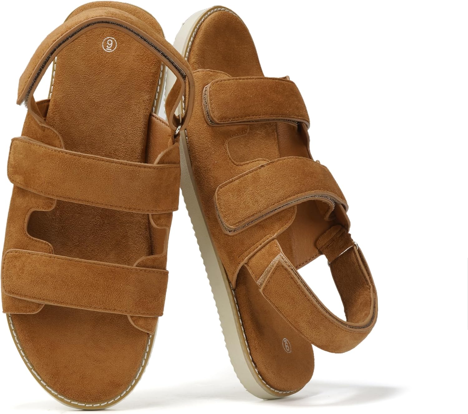 Мужские летние сандалии SoleilSandal для замши, удобные шлепанцы с ортопедической стелькой из пены с эффектом памяти, подошва из ЭВА, нескользящие, повседневные, модные с застежками-липучками, Coffee
Мужские летние сандалии SoleilSandal для замши, удобные шлепанцы с ортопедической стелькой из пены с эффектом памяти, подошва из ЭВА, нескользящие, повседневные, модные с застежками-липучками, Coffee