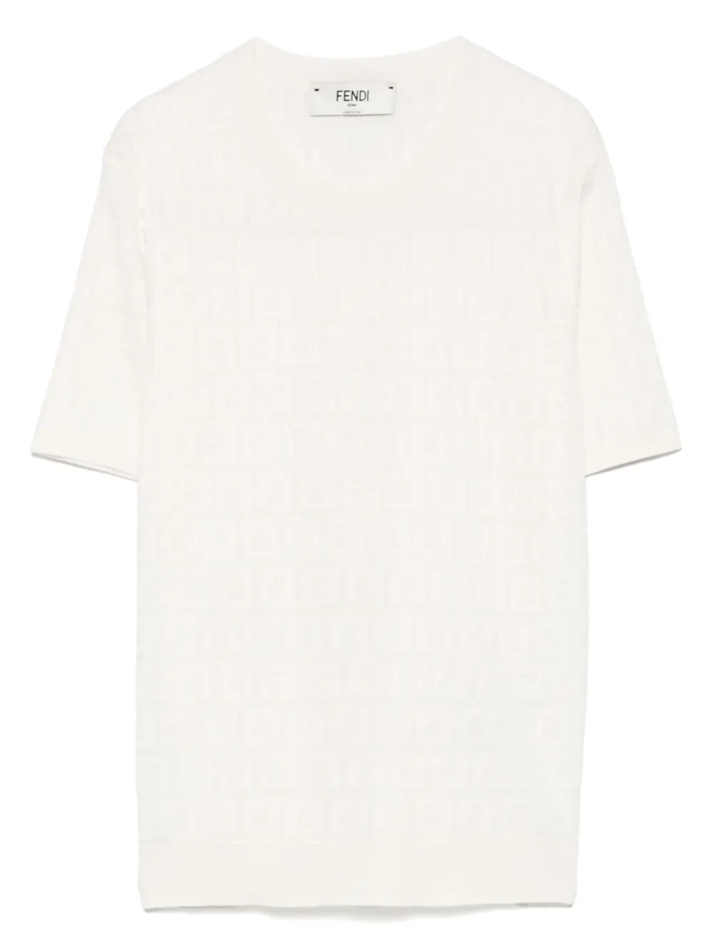 Махровая футболка с жаккардовым логотипом FF FENDI, белый
Махровая футболка с жаккардовым логотипом FF FENDI, белый