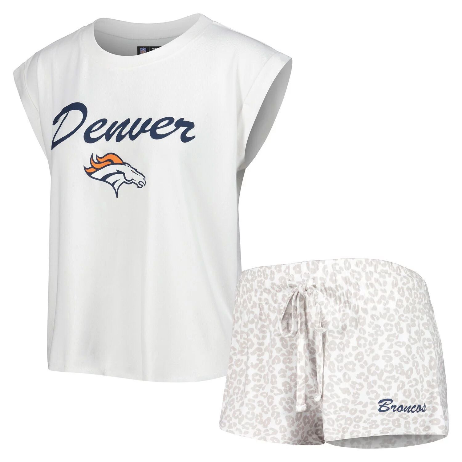 Женский комплект для сна, белая/кремовая футболка и шорты Denver Broncos Montana Concepts Sport, Белый, Женский комплект для сна, белая/кремовая футболка и шорты Denver Broncos Montana Concepts Sport
Женский комплект для сна, белая/кремовая футболка и шорты Denver Broncos Montana Concepts Sport, Белый, Женский комплект для сна, белая/кремовая футболка и шорты Denver Broncos Montana Concepts Sport