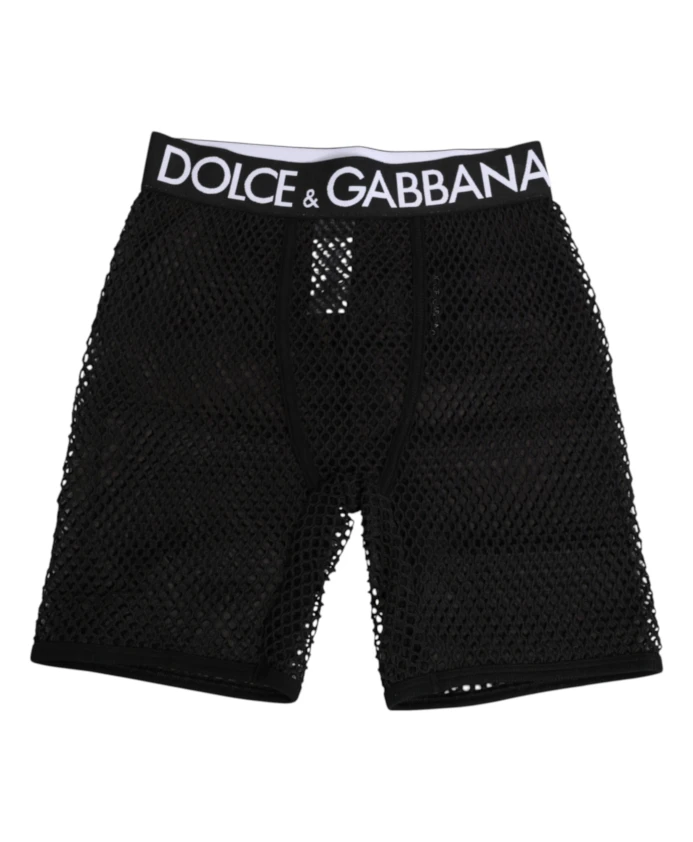 Черные сетчатые шорты с логотипом Dolce & Gabbana, черный
Черные сетчатые шорты с логотипом Dolce & Gabbana, черный